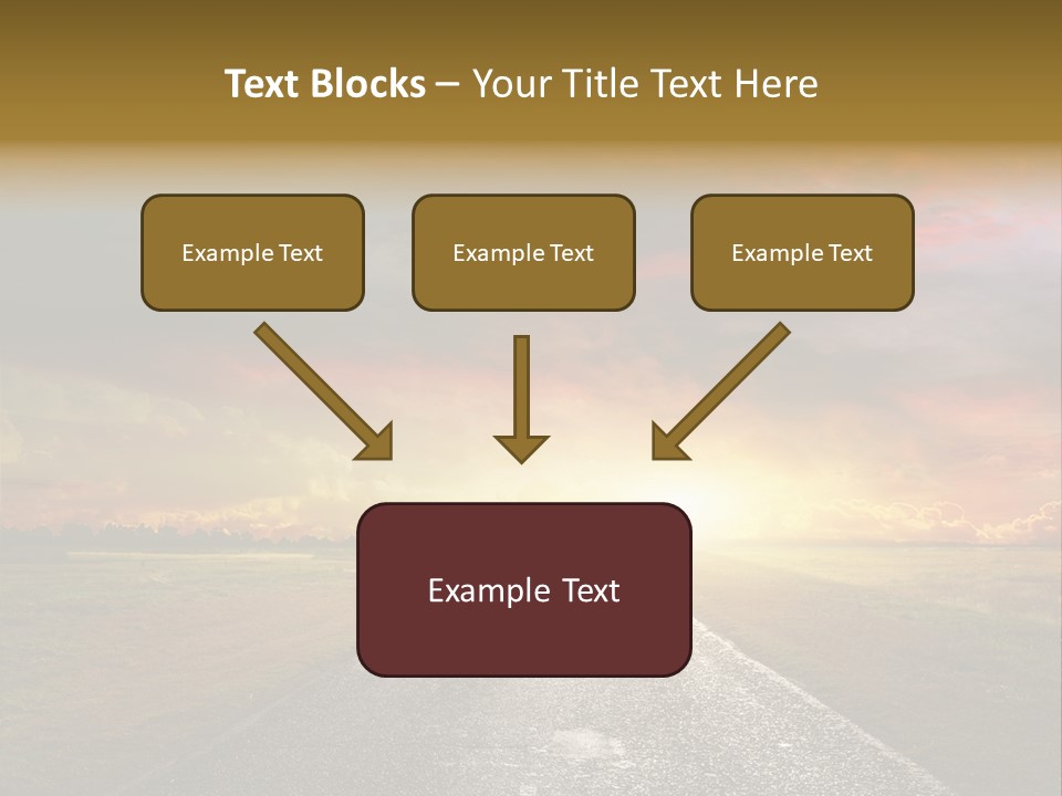 Farmland Deserted Sunset PowerPoint Template