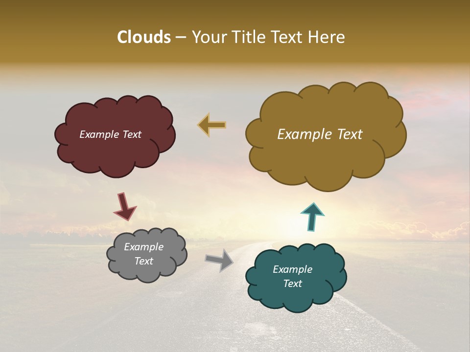 Farmland Deserted Sunset PowerPoint Template