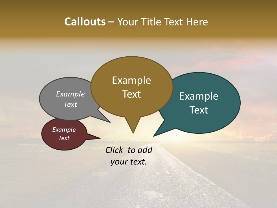 Farmland Deserted Sunset PowerPoint Template