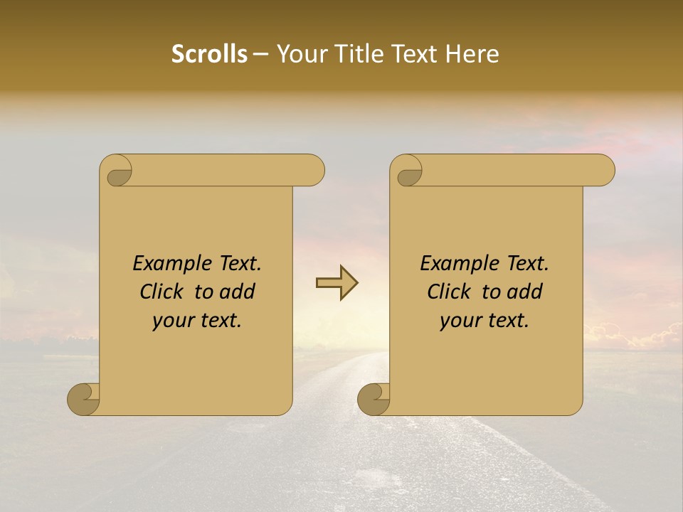 Farmland Deserted Sunset PowerPoint Template