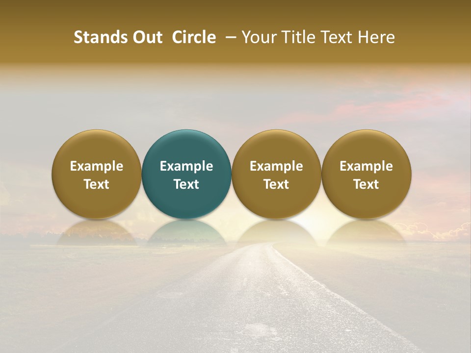 Farmland Deserted Sunset PowerPoint Template