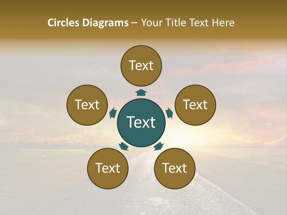 Farmland Deserted Sunset PowerPoint Template