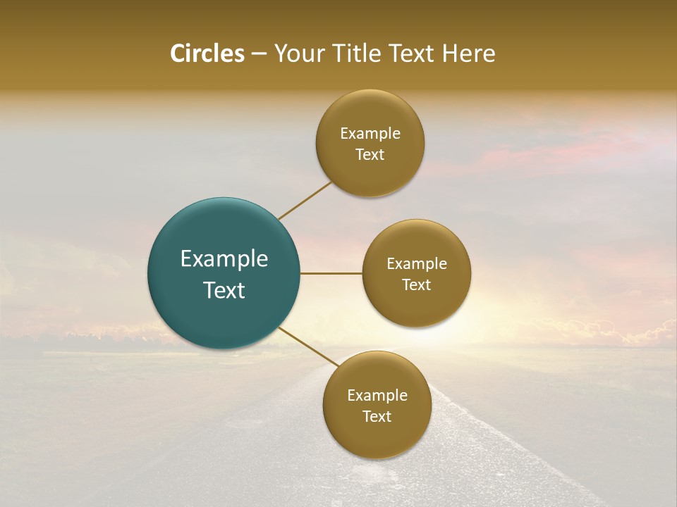 Farmland Deserted Sunset PowerPoint Template