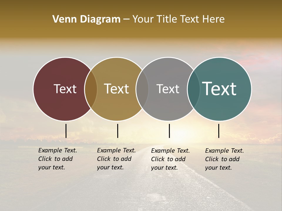 Farmland Deserted Sunset PowerPoint Template
