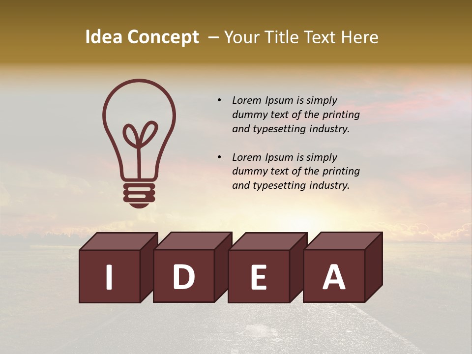 Farmland Deserted Sunset PowerPoint Template