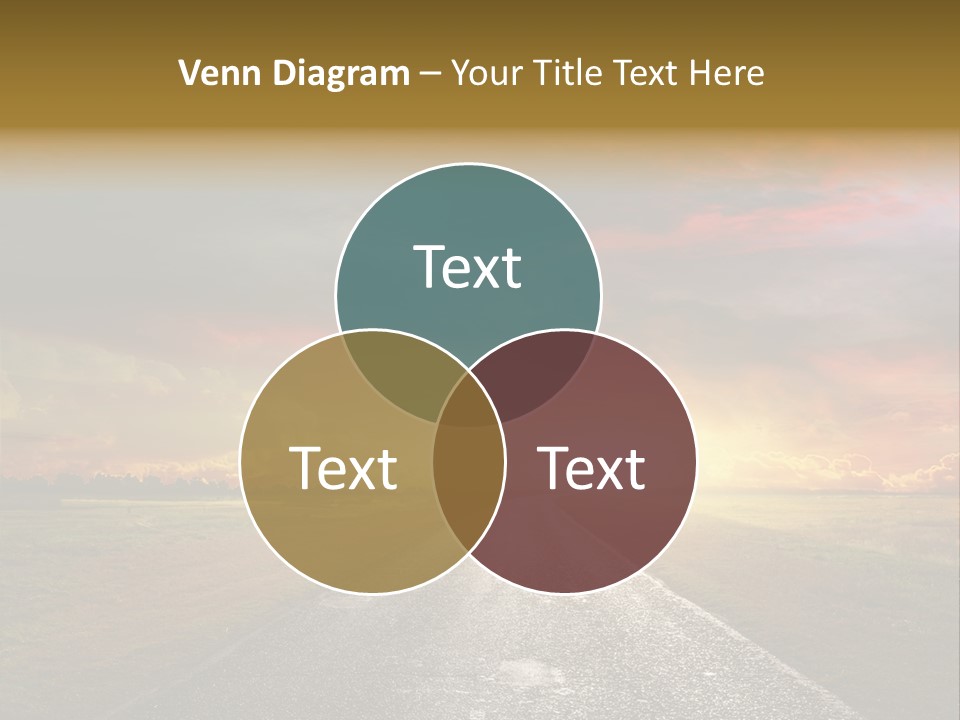 Farmland Deserted Sunset PowerPoint Template