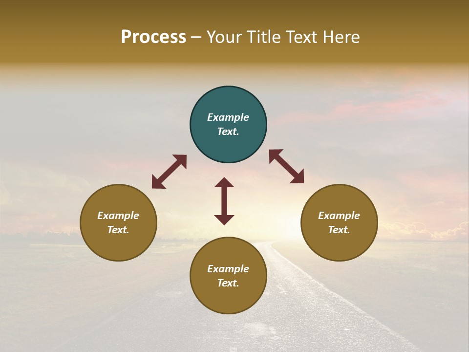 Farmland Deserted Sunset PowerPoint Template