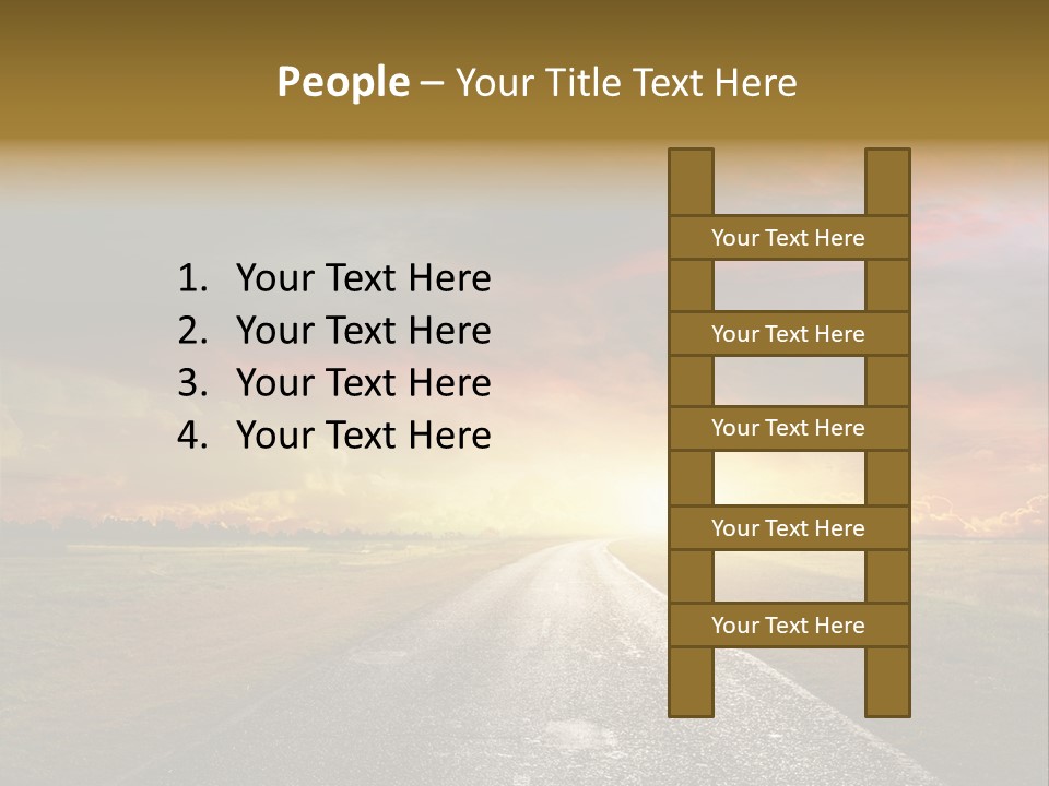 Farmland Deserted Sunset PowerPoint Template