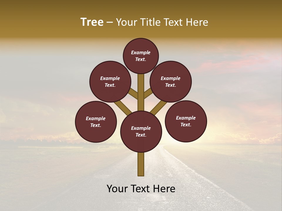 Farmland Deserted Sunset PowerPoint Template