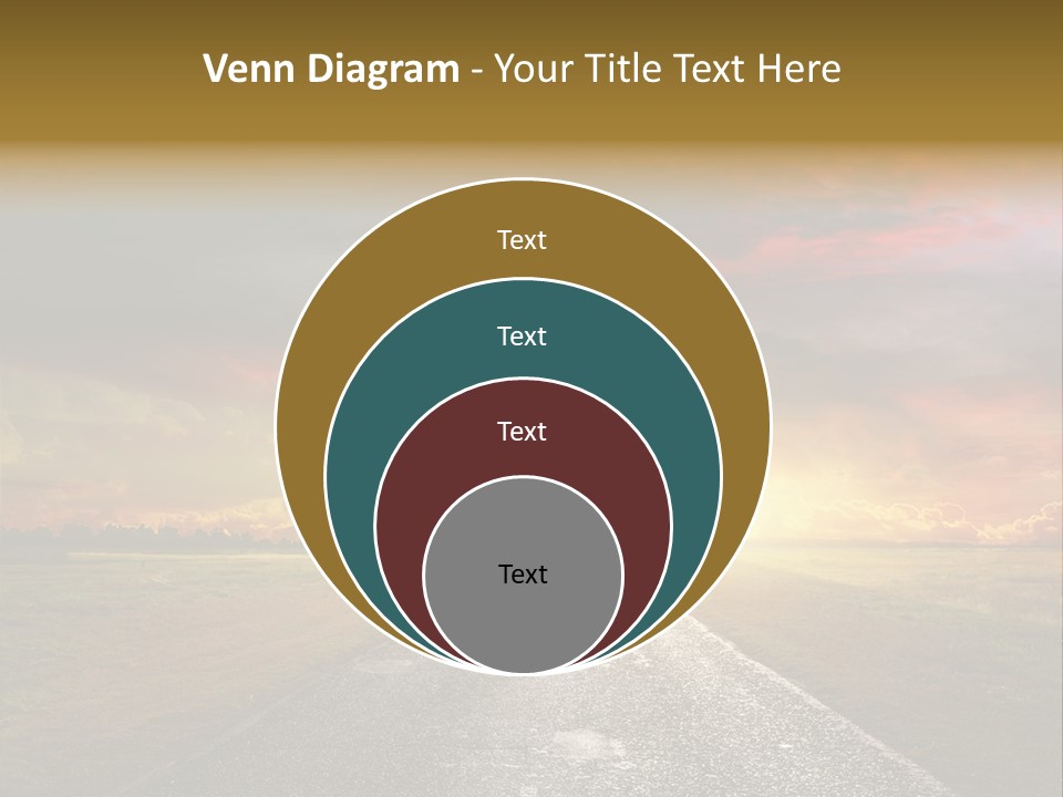 Farmland Deserted Sunset PowerPoint Template