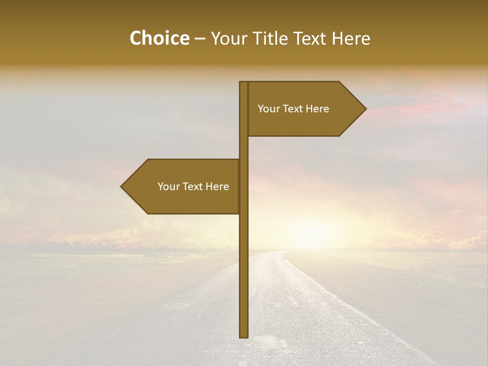 Farmland Deserted Sunset PowerPoint Template