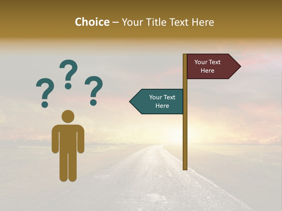 Farmland Deserted Sunset PowerPoint Template