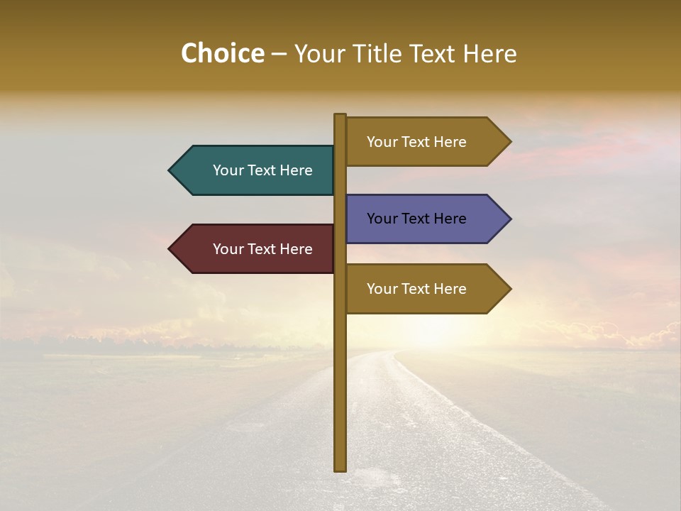 Farmland Deserted Sunset PowerPoint Template