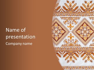 Ornamental Culture Textile PowerPoint Template