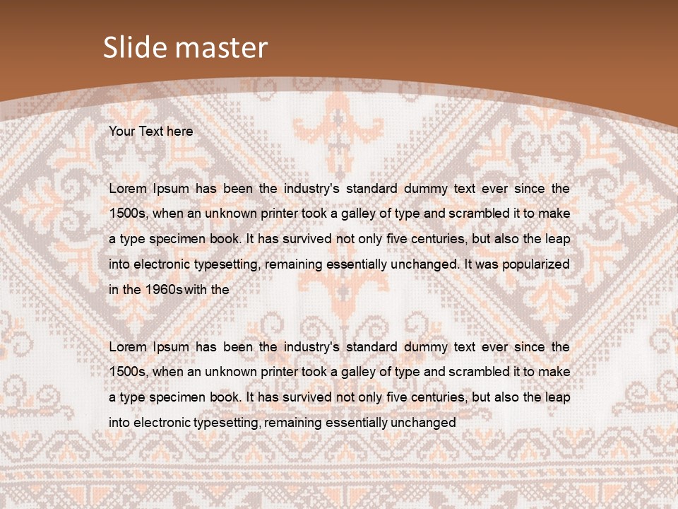 Ornamental Culture Textile PowerPoint Template