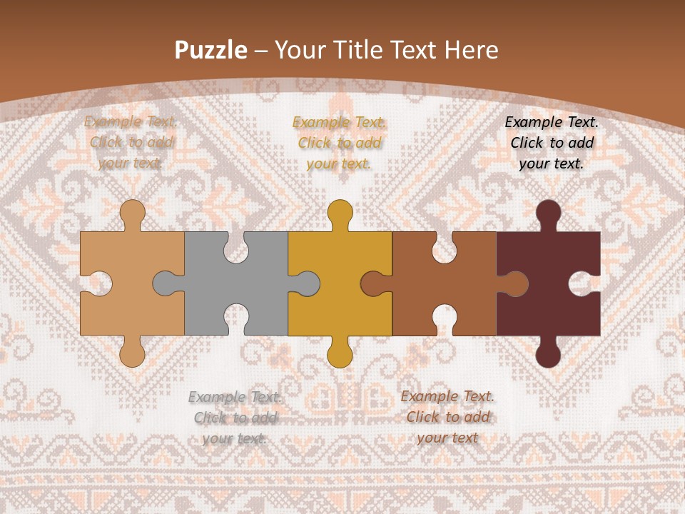Ornamental Culture Textile PowerPoint Template