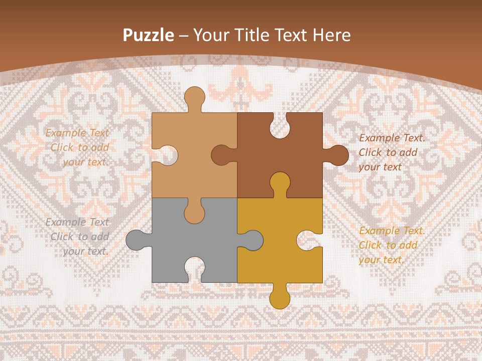 Ornamental Culture Textile PowerPoint Template