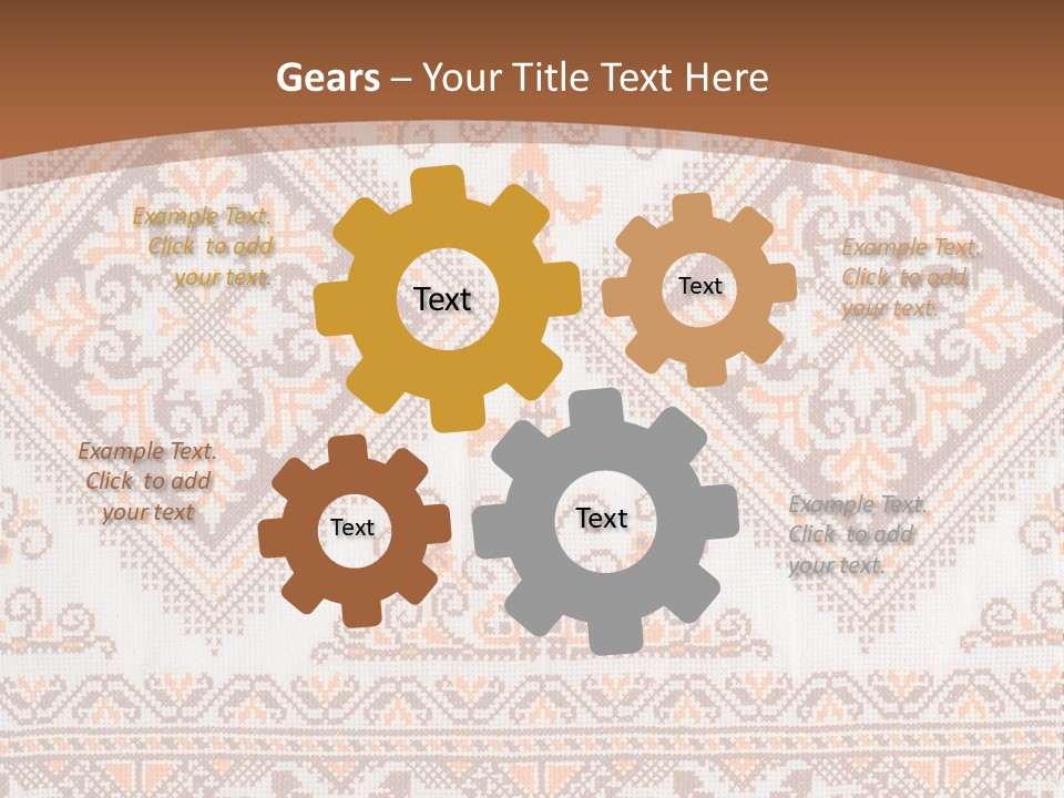 Ornamental Culture Textile PowerPoint Template