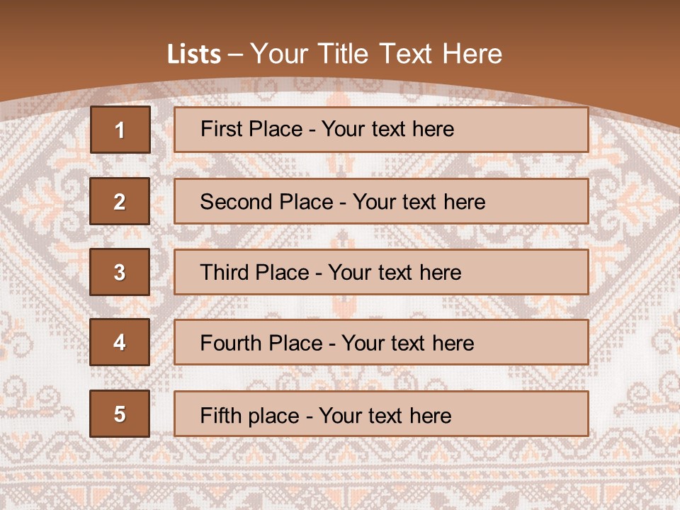 Ornamental Culture Textile PowerPoint Template