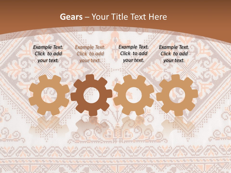 Ornamental Culture Textile PowerPoint Template