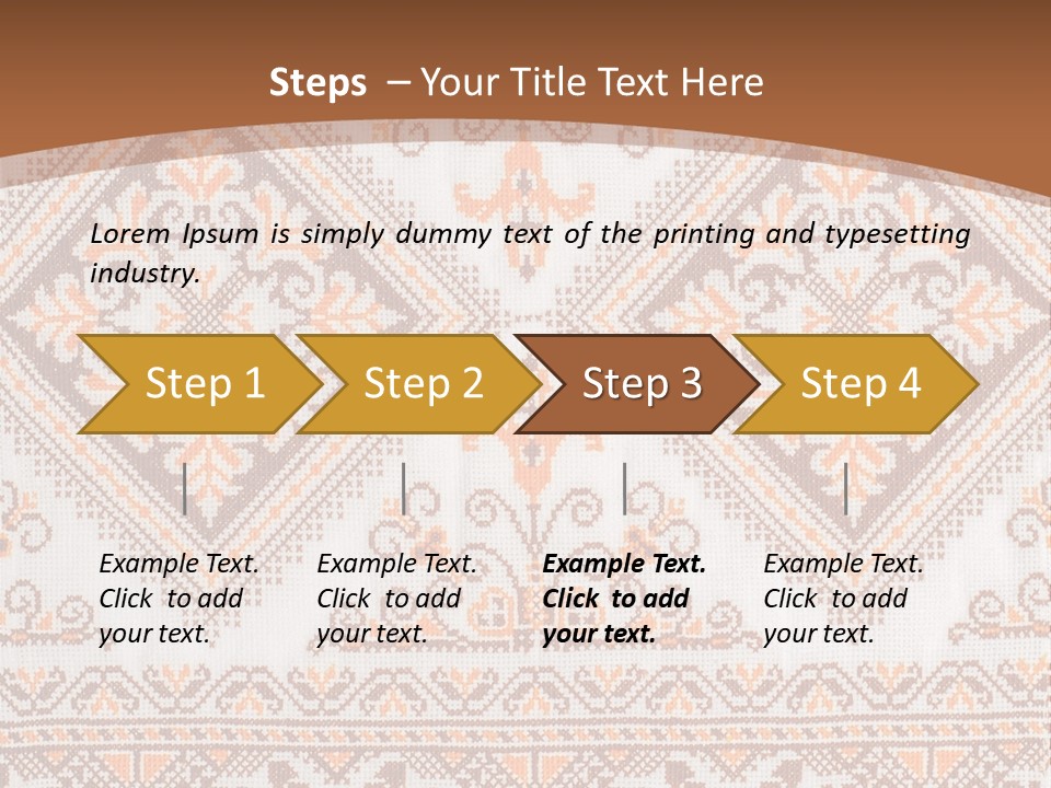 Ornamental Culture Textile PowerPoint Template