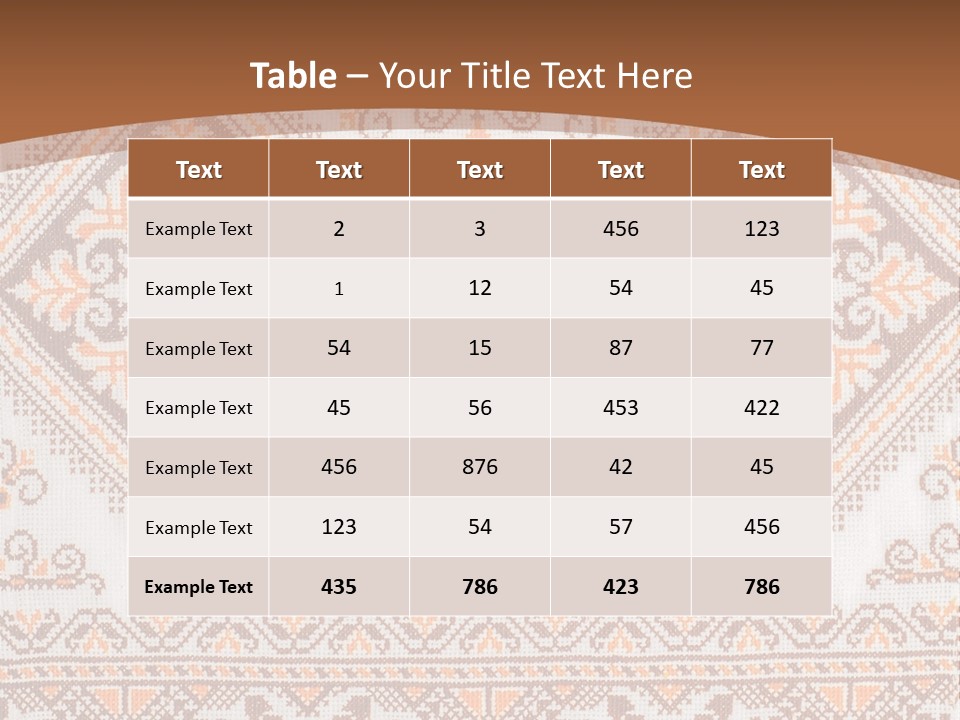 Ornamental Culture Textile PowerPoint Template