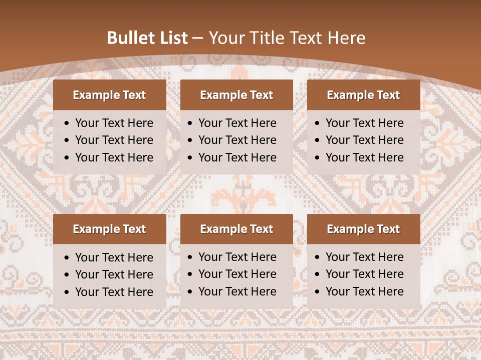 Ornamental Culture Textile PowerPoint Template
