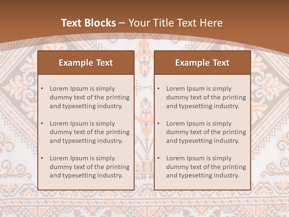 Ornamental Culture Textile PowerPoint Template