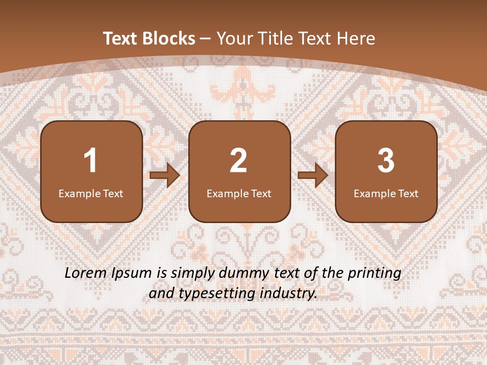 Ornamental Culture Textile PowerPoint Template