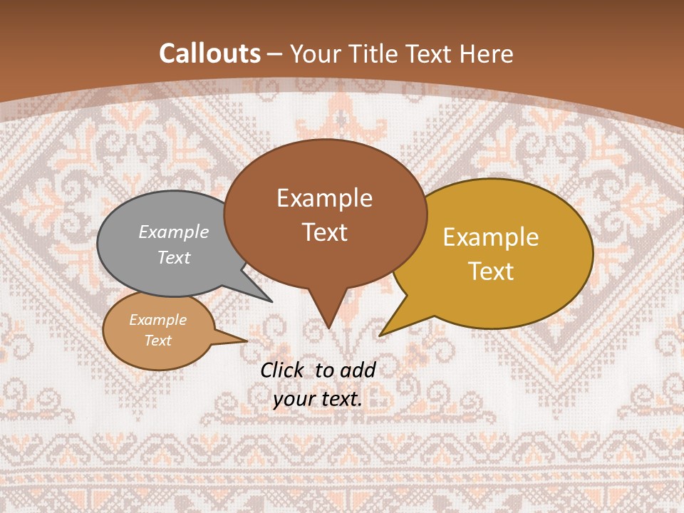 Ornamental Culture Textile PowerPoint Template