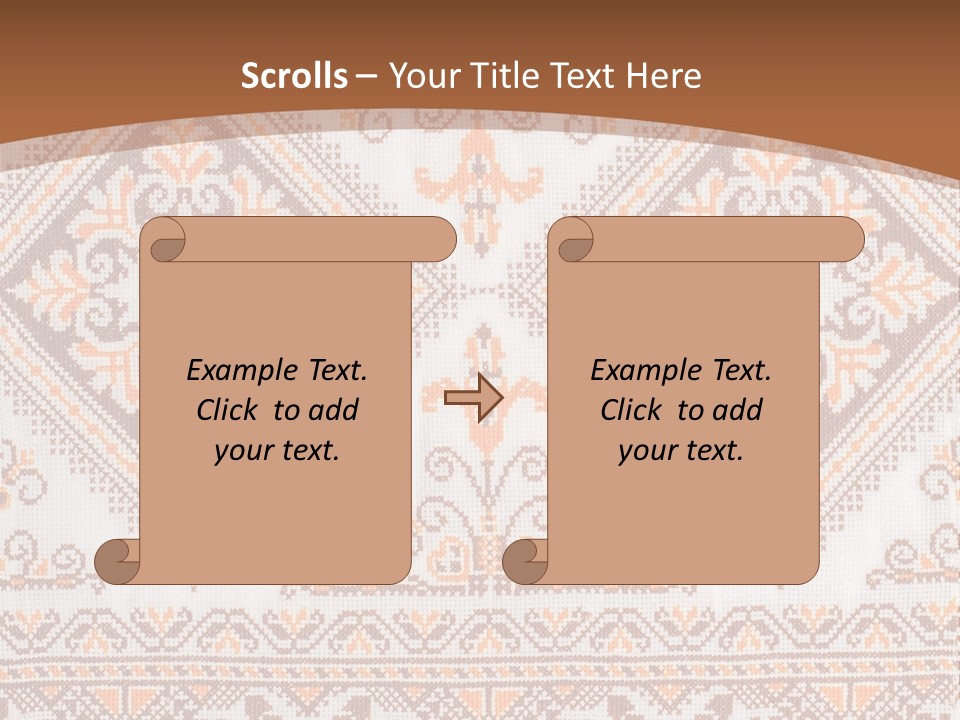 Ornamental Culture Textile PowerPoint Template