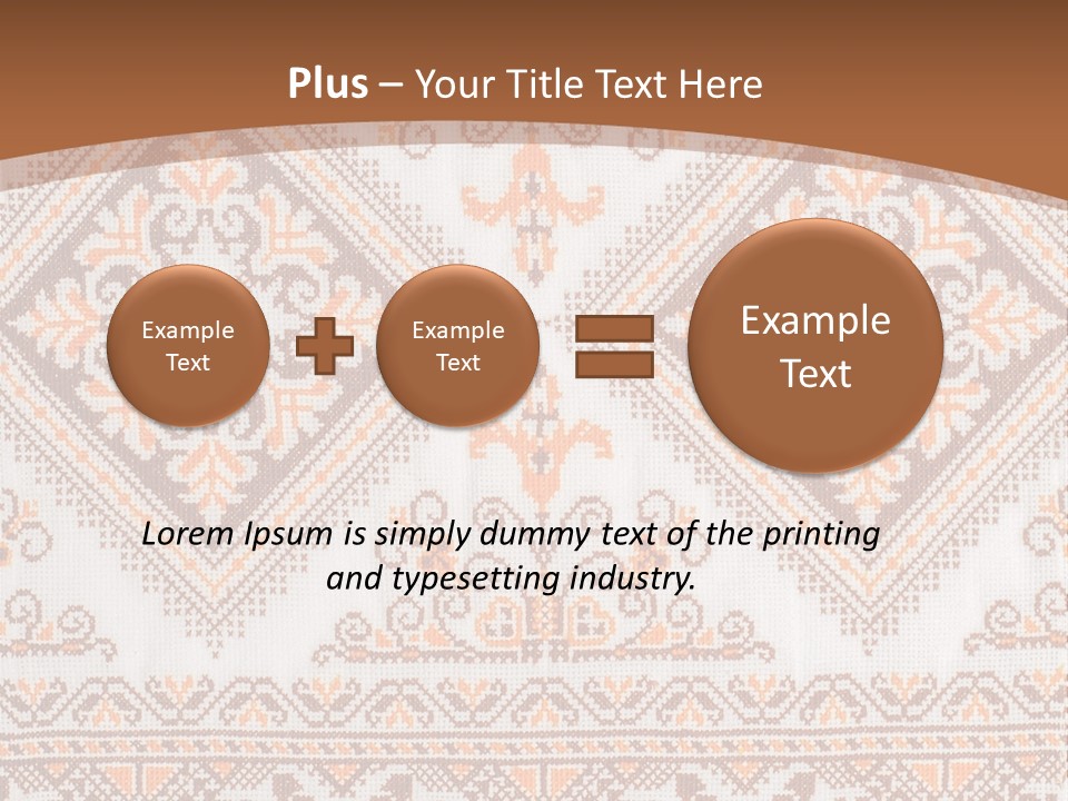 Ornamental Culture Textile PowerPoint Template