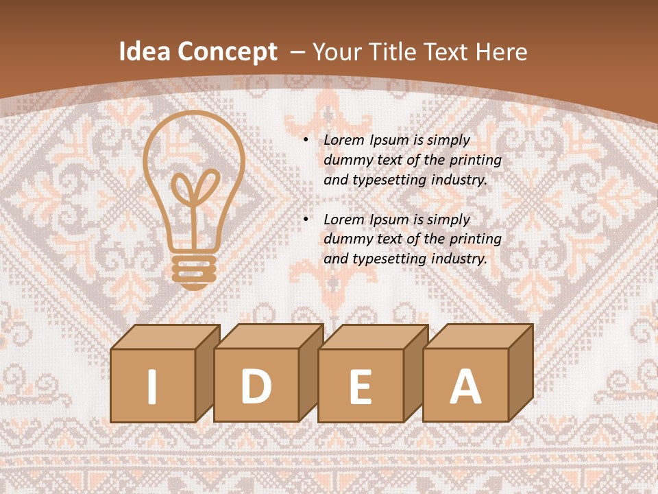 Ornamental Culture Textile PowerPoint Template