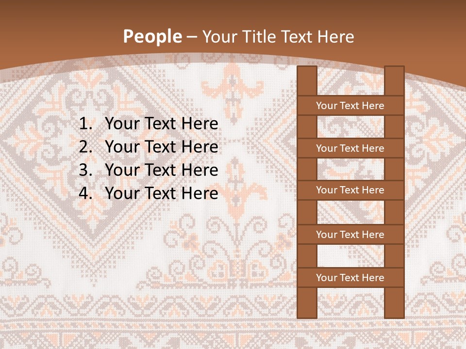 Ornamental Culture Textile PowerPoint Template