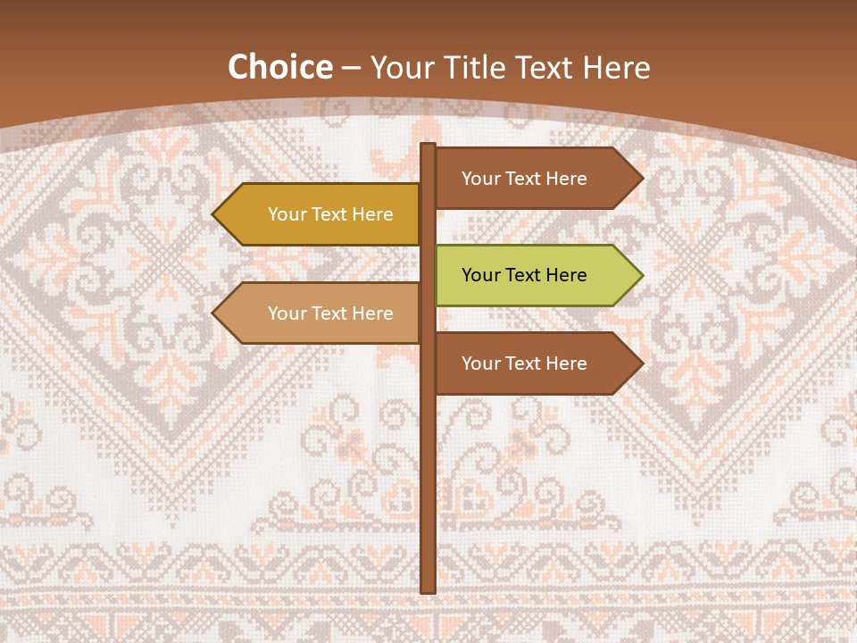 Ornamental Culture Textile PowerPoint Template