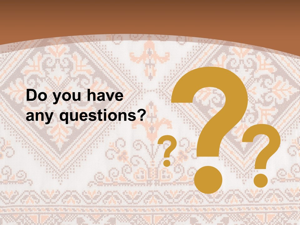 Ornamental Culture Textile PowerPoint Template