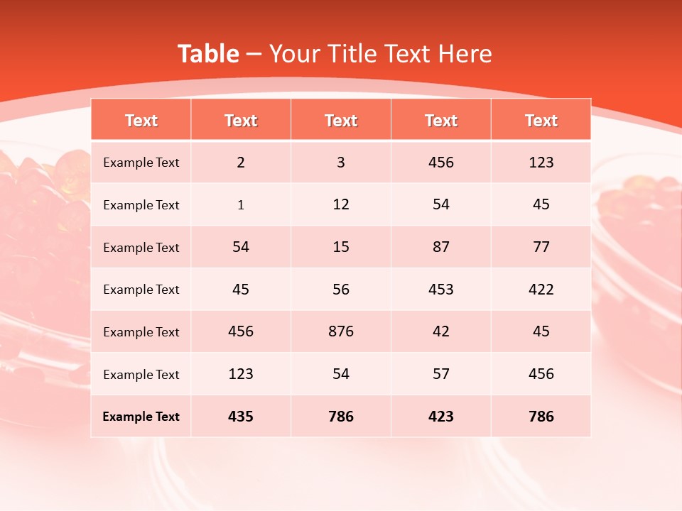 Delicious White Ingredient PowerPoint Template