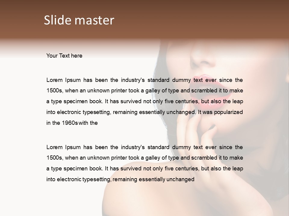 Face Isolated Lips PowerPoint Template