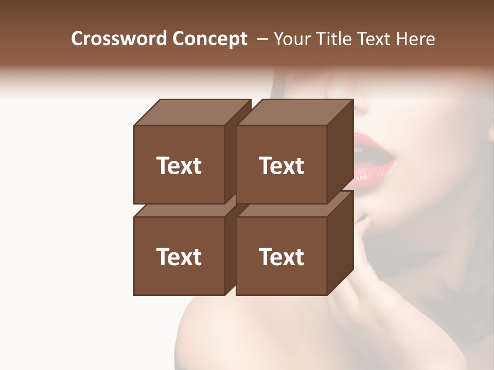 Face Isolated Lips PowerPoint Template