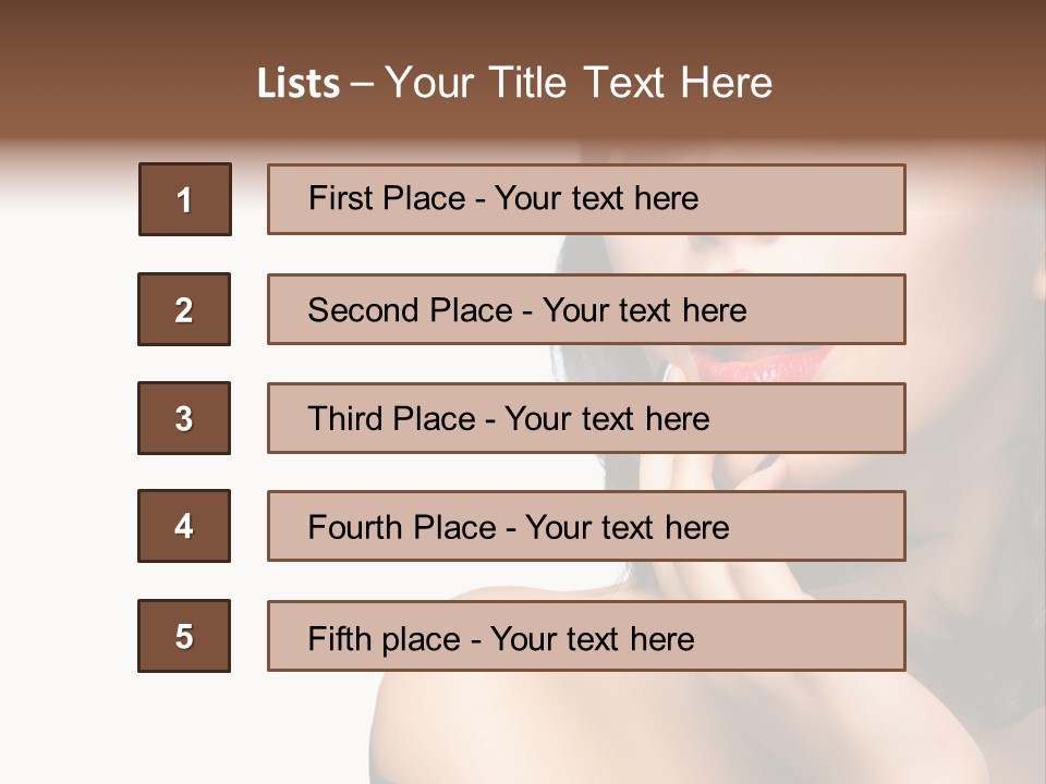 Face Isolated Lips PowerPoint Template