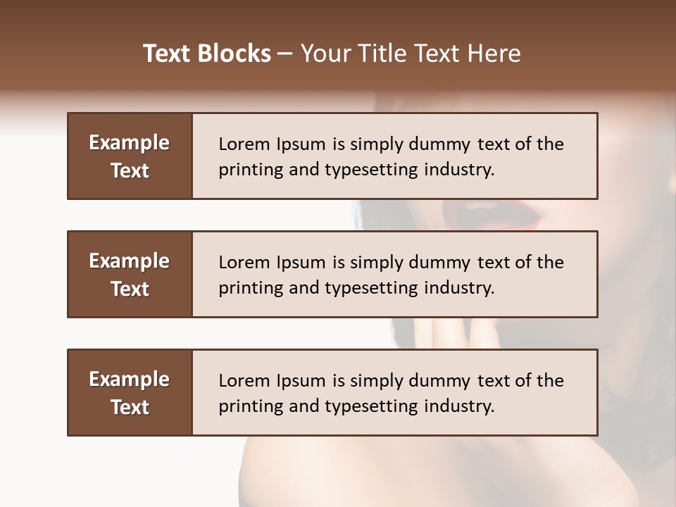 Face Isolated Lips PowerPoint Template