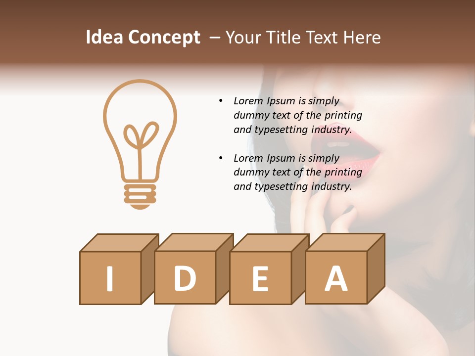 Face Isolated Lips PowerPoint Template