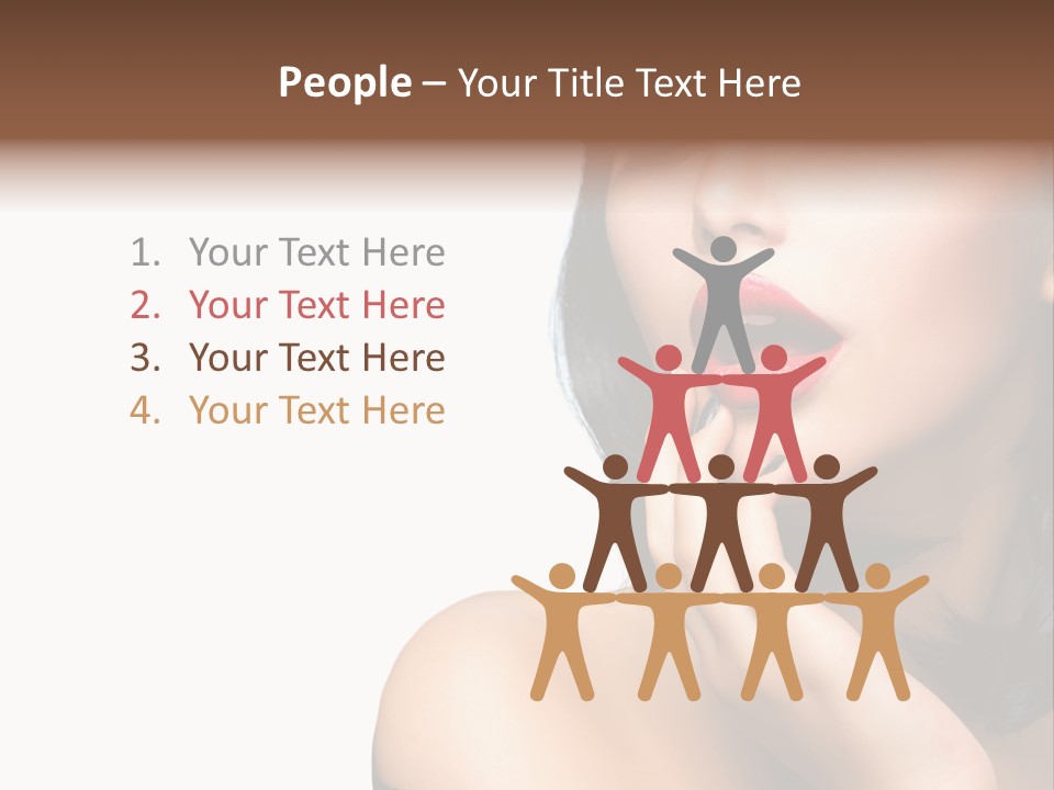 Face Isolated Lips PowerPoint Template