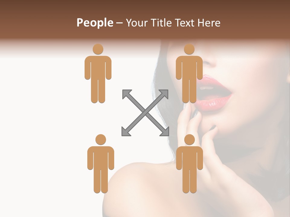 Face Isolated Lips PowerPoint Template
