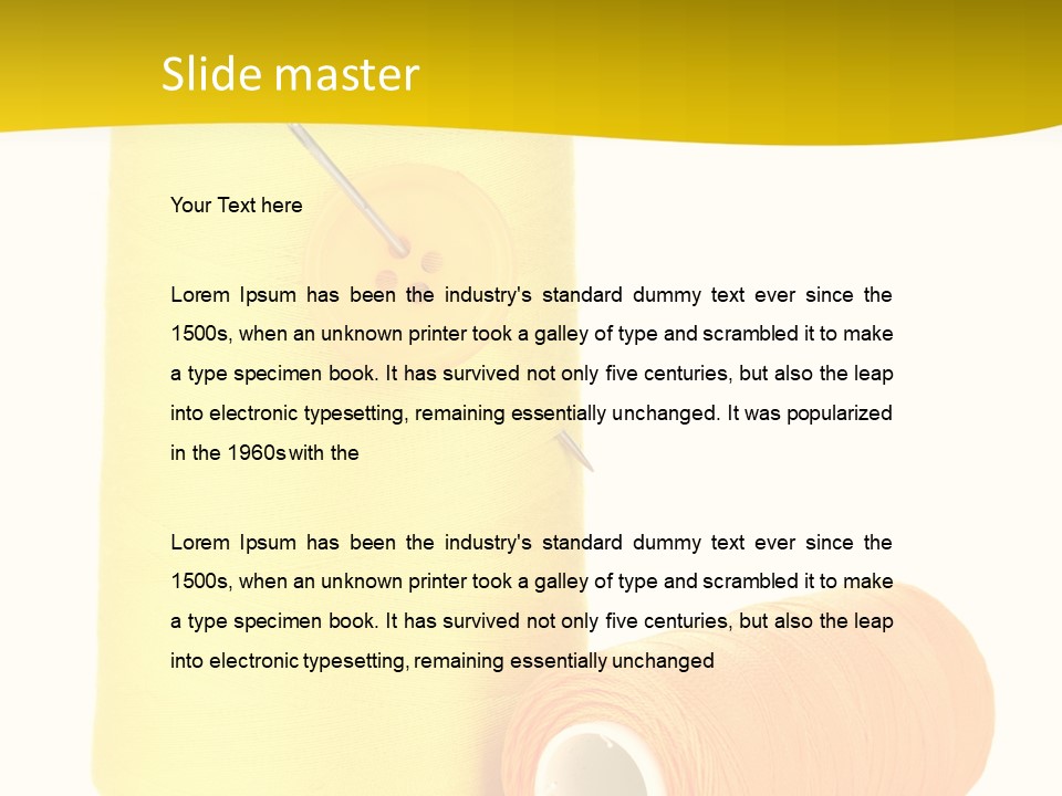 Nobody Cotton Object PowerPoint Template