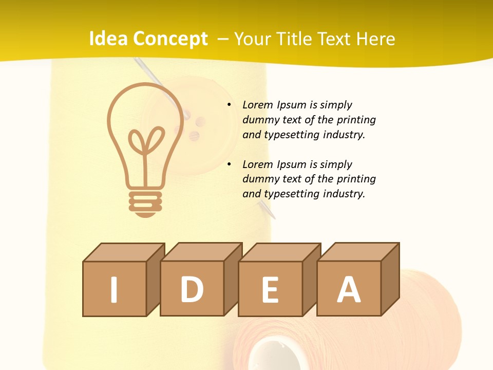 Nobody Cotton Object PowerPoint Template