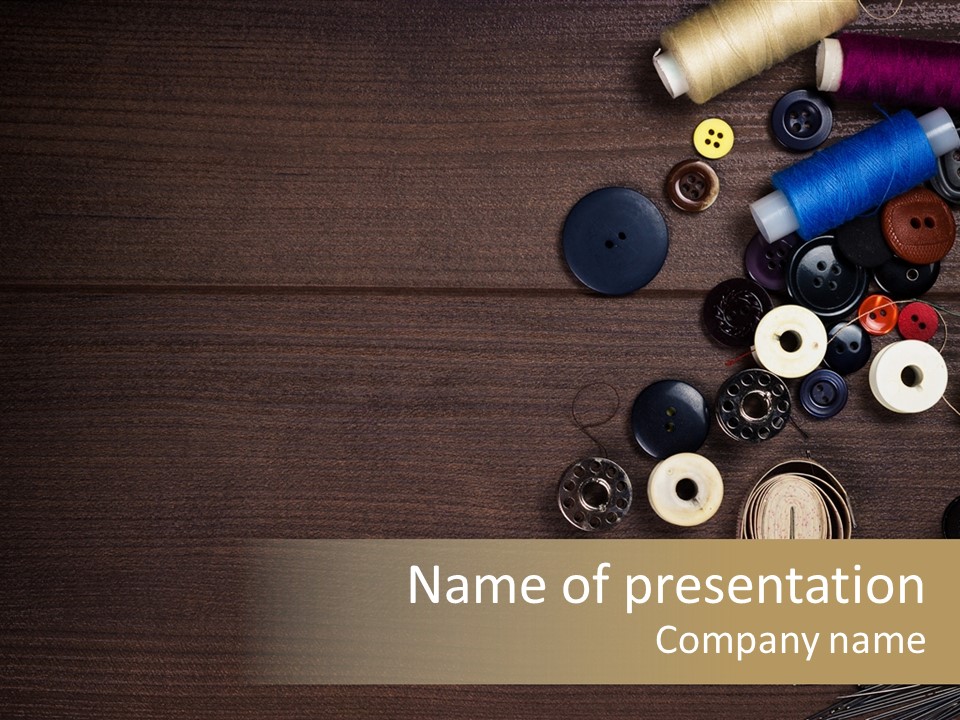 Bobbin Fibre Product PowerPoint Template