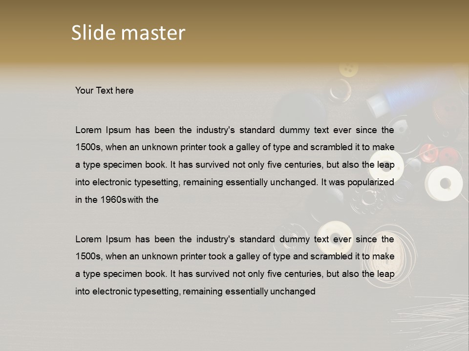 Bobbin Fibre Product PowerPoint Template