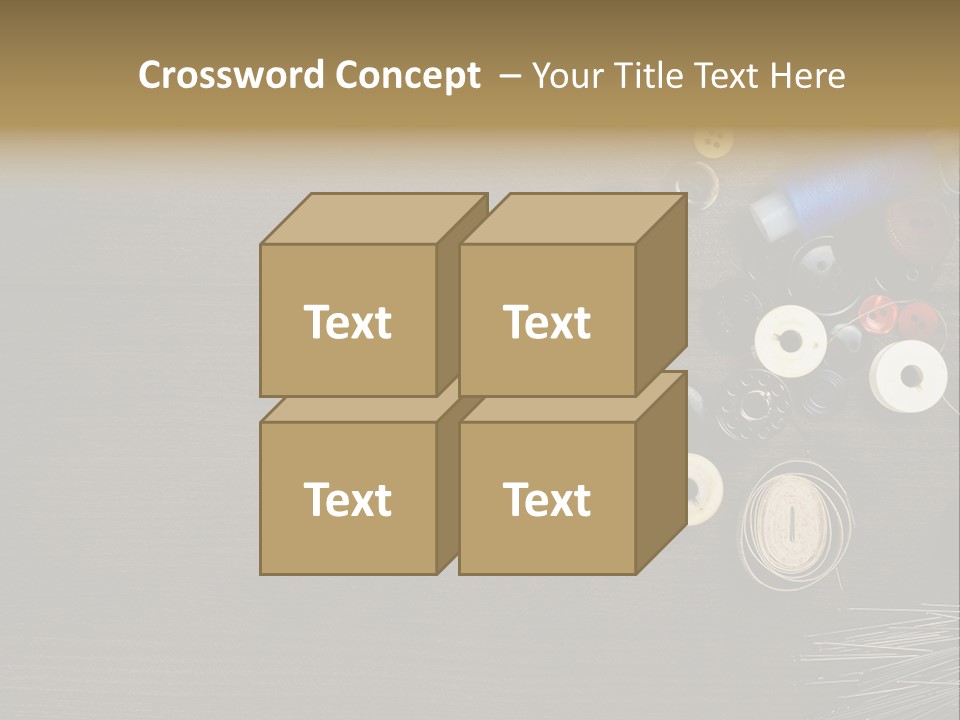 Bobbin Fibre Product PowerPoint Template