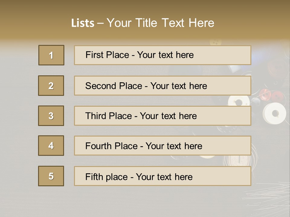 Bobbin Fibre Product PowerPoint Template